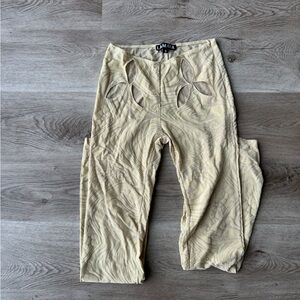 I.AM.GIA Cream Patterned Women’s Cut Out Pants